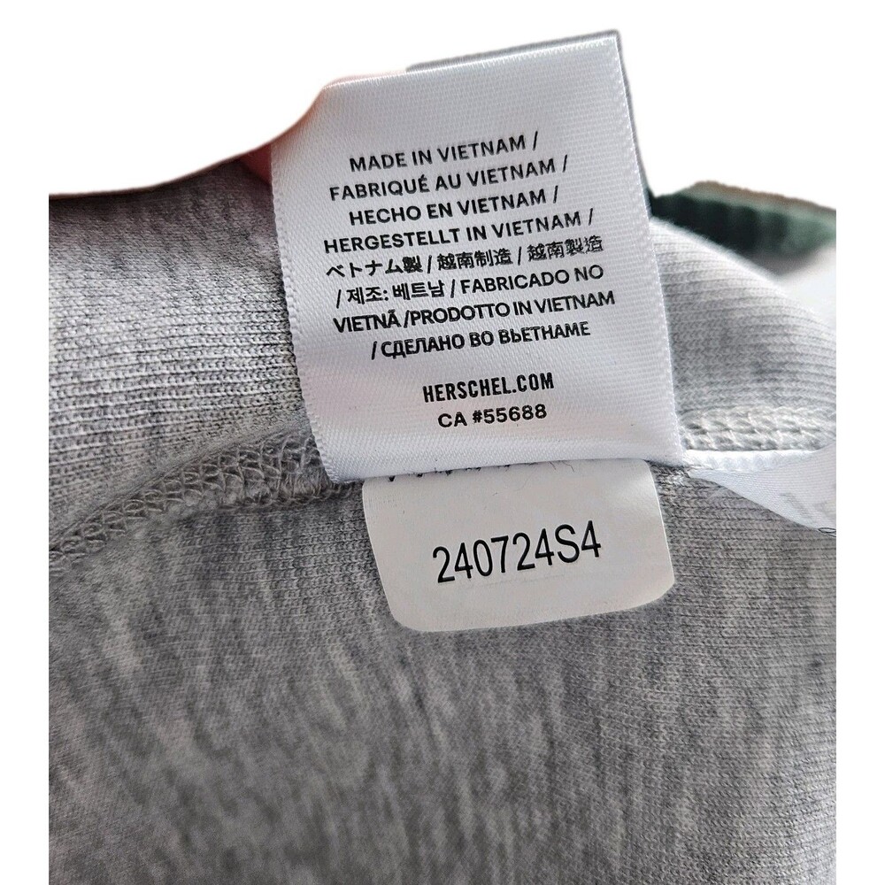 Herschel Mens Outdoor Performance Heather Light Grey Quarter Zip, Size XL - Picture 11 of 14